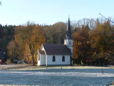Kleinste Holzkirche Deutschlands. 
