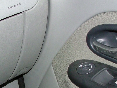 Airbag und Deaktivierungsschalter. 