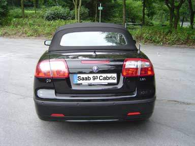 Seat 9-3 Cabrio — Ansicht von hinten. 