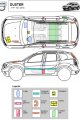 Rettungskarte Dacia Duster. 