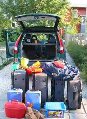Volle Ladung: Urlaubsgepäck 2003. 