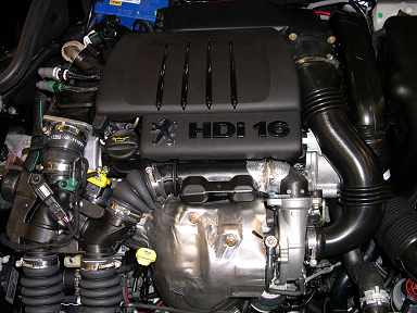 Der 1.6 HDI FAP Motor von vorne. 