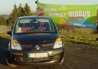 Der Renault Modus — Frontansicht. 