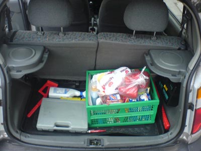 Kofferraum des Hyundai Atos Prime. 